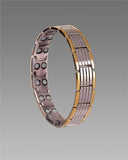 Ultra Strength Magnetic Therapy Bio Bracelet for Boys & Men (Silver & Gold)