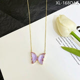 AVR JEWELS Gold-plated Stylish Butterfly Necklace For Women and Girls